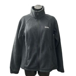 Columbia Jacket Womens Full Zip Long Sleeve Outdoors Gray Fleece Pocket Size M